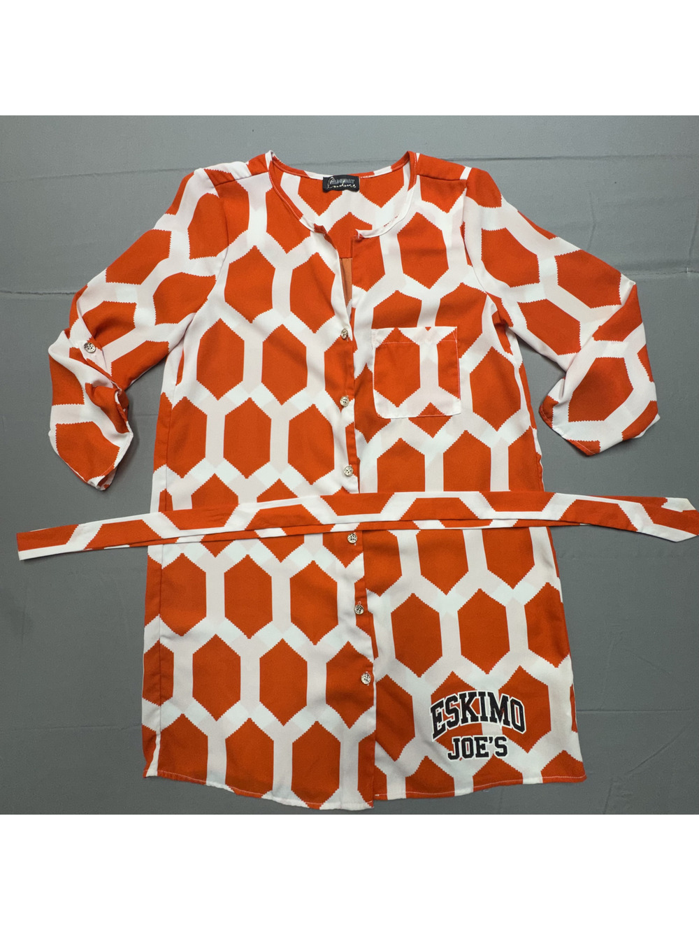 Gameday Couture Womens Eskimo Joes Tunic Adult M Orange Geometric OSU Game Day